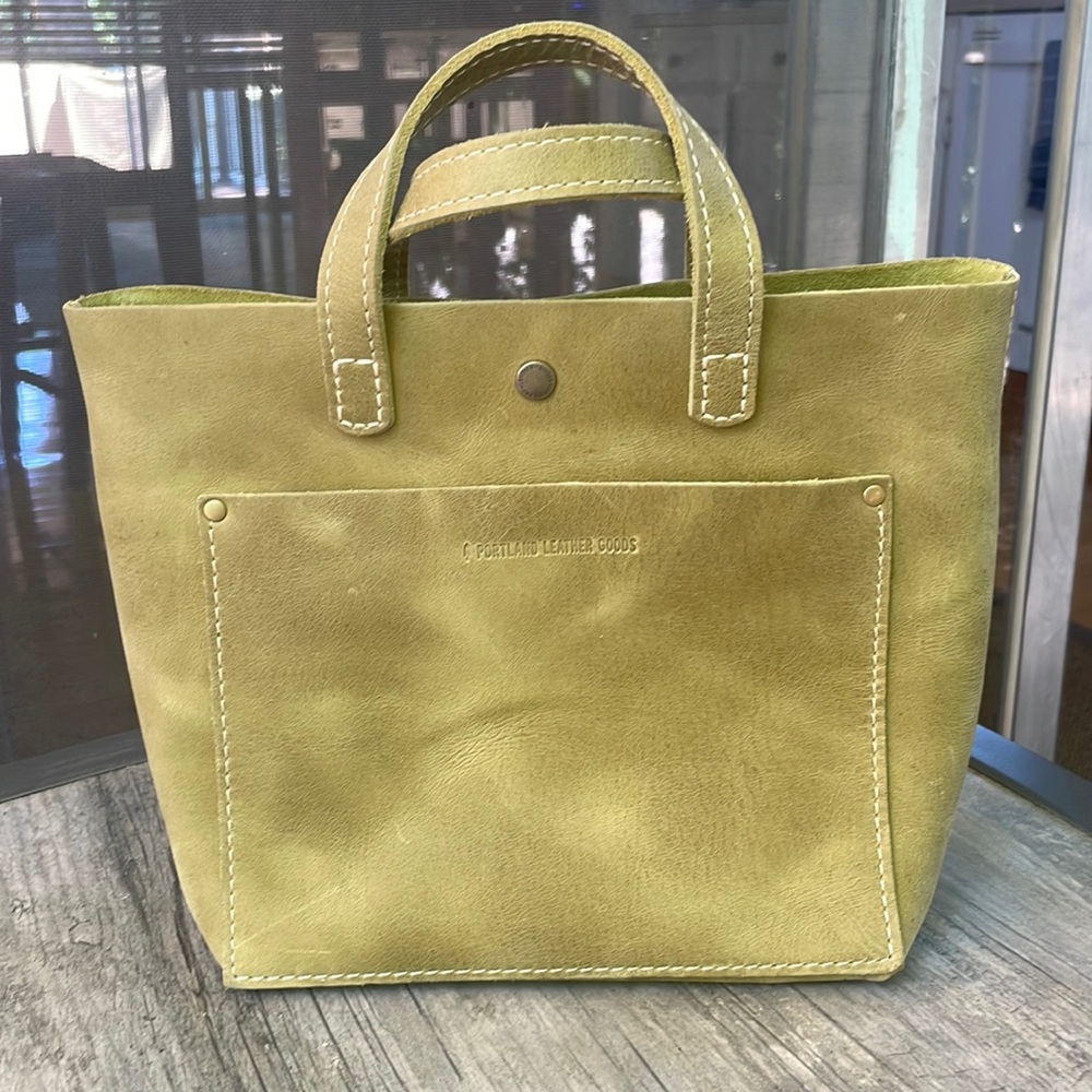 Portland Leather Goods Mini Crossbody Tote in Anjou